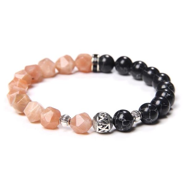 beaded, strands natural sunstone geometric faceted beaded bracelet black white turquoises two-color stitching bracelets for women men jewelr
beaded, strands natural sunstone geometric faceted beaded bracelet black white turquoises two-color stitching bracelets for women men jewelr