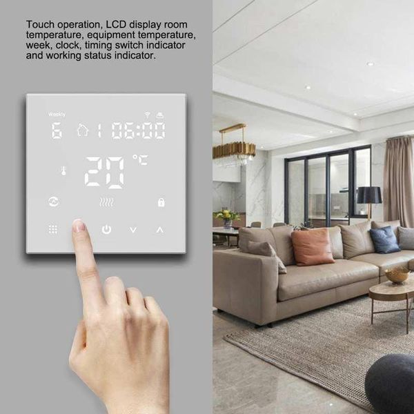smart home control wifi thermostat lcd digital touch screen for electric floor heating water ac90 ~ 240v
smart home control wifi thermostat lcd digital touch screen for electric floor heating water ac90 ~ 240v