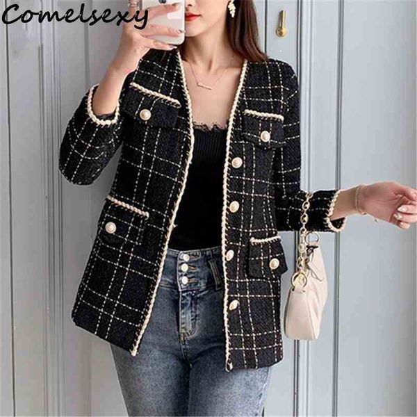 fashion korean ladies coatslong sleeve single-breasted v-neck autumn black elegant vintage plaid women coats jackets 210515, Black;brown
fashion korean ladies coatslong sleeve single-breasted v-neck autumn black elegant vintage plaid women coats jackets 210515, Black;brown