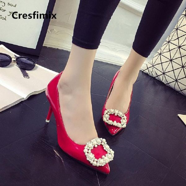 cresfimix tacones altos women cute sweet crystal pu leather heel shoes lady casual pearl pumps a2948 dress, Black
cresfimix tacones altos women cute sweet crystal pu leather heel shoes lady casual pearl pumps a2948 dress, Black