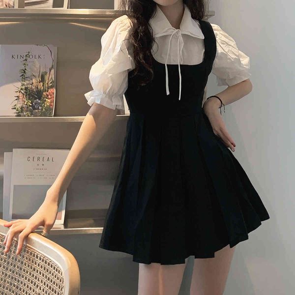 casual dresses black y2k lolita women summer puffer sleeve vintage party mini female korean style fashion 2 piece set gothic 40g4, Black;gray
casual dresses black y2k lolita women summer puffer sleeve vintage party mini female korean style fashion 2 piece set gothic 40g4, Black;gray