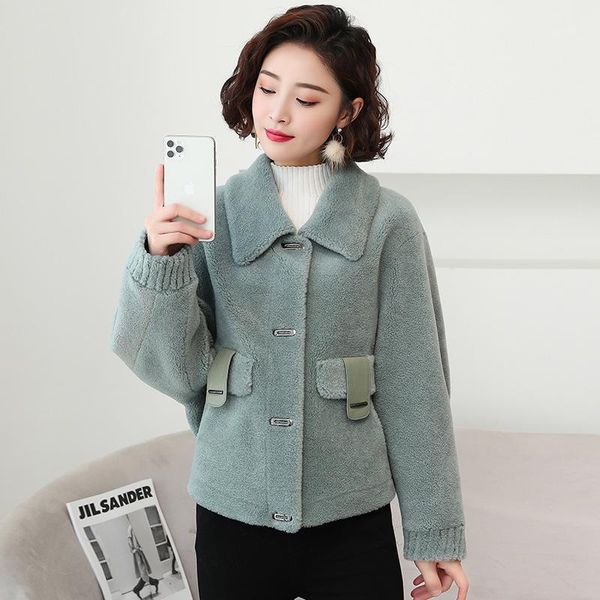 women's fur & faux 100% wool real coat women 2021 short female jacket autumn winter clothing fashion mujeres abrigos 5w19129 pph1593, Black
women's fur & faux 100% wool real coat women 2021 short female jacket autumn winter clothing fashion mujeres abrigos 5w19129 pph1593, Black