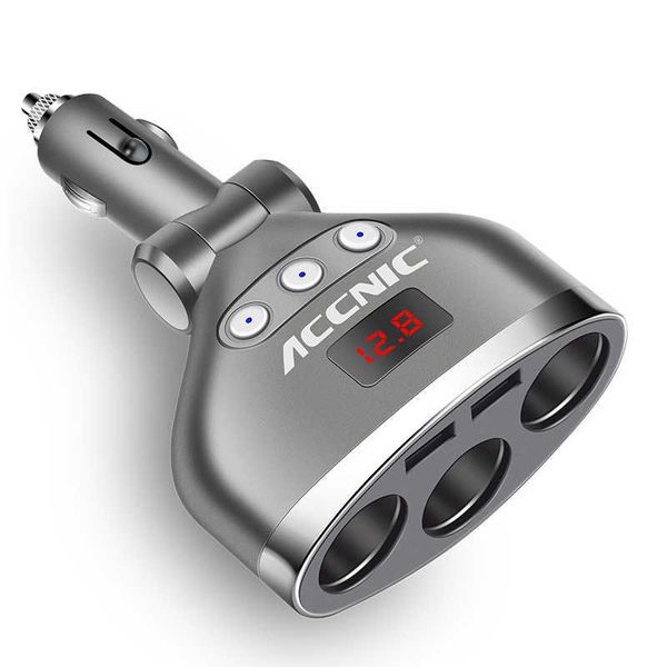 accnic 3 in 1 dual usb car cigarette lighter socket splitter plug 3 cigarette lighter car usb voltage monitor for iphone samsung
accnic 3 in 1 dual usb car cigarette lighter socket splitter plug 3 cigarette lighter car usb voltage monitor for iphone samsung