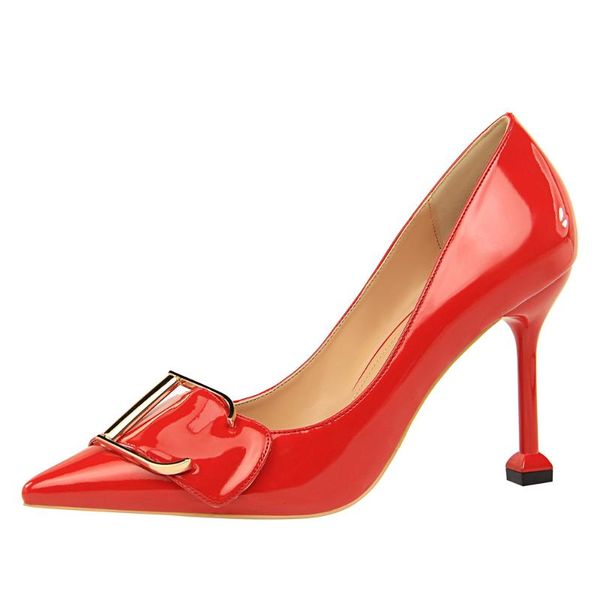 dress shoes red pumps women high heels solid pu leather pointed toe woman shallow office wedding bridal for ladies, Black
dress shoes red pumps women high heels solid pu leather pointed toe woman shallow office wedding bridal for ladies, Black