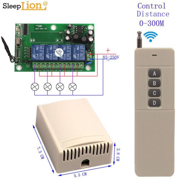 smart home control sleeplion 85v 220v 4ch relay switch security 300m wireless transmitter receiver
smart home control sleeplion 85v 220v 4ch relay switch security 300m wireless transmitter receiver