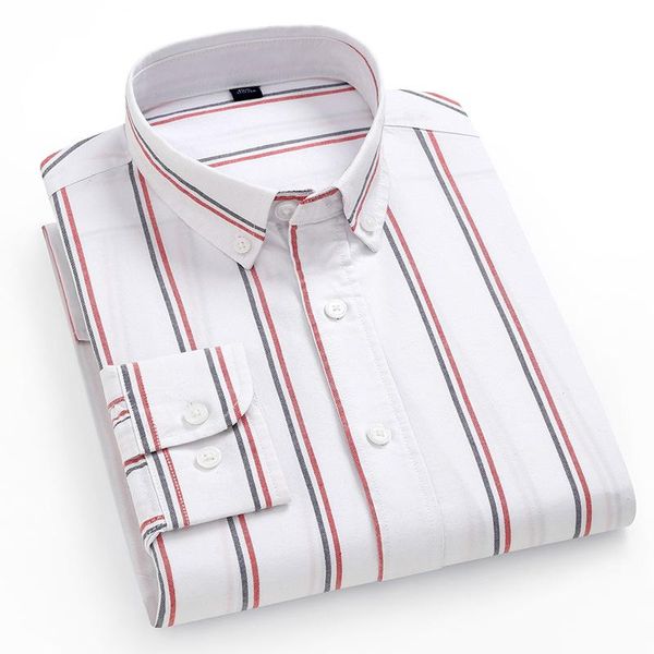 men's casual shirts trendy button down full sleeve striped oxford shirt single regular-fit dress long, White;black
men's casual shirts trendy button down full sleeve striped oxford shirt single regular-fit dress long, White;black