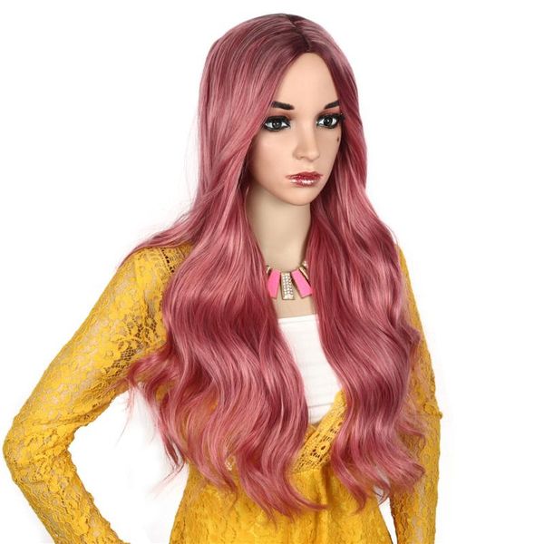 synthetic wigs long pink hair for women middle part wavy cosplay heat resistant natural wig, Black
synthetic wigs long pink hair for women middle part wavy cosplay heat resistant natural wig, Black