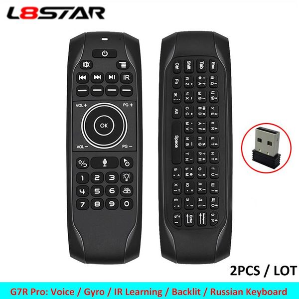 l8star 2pcs g7 2.4g air mouse with english or russian keyboard voice search gyroscope rechargeable backlit keypad remote control controlers
l8star 2pcs g7 2.4g air mouse with english or russian keyboard voice search gyroscope rechargeable backlit keypad remote control controlers