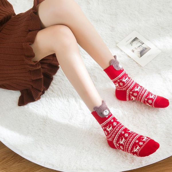 christmas decorations 4 pairs of stockings winter autumn cotton socks girls (red)
christmas decorations 4 pairs of stockings winter autumn cotton socks girls (red)
