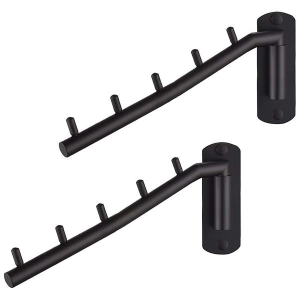 hooks & rails 2 packs black folding wall clothes drying rack, stainless steel hanger rack with swing arm for bathroom
hooks & rails 2 packs black folding wall clothes drying rack, stainless steel hanger rack with swing arm for bathroom