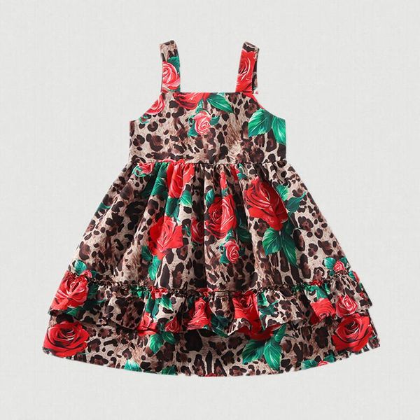 girl's dresses infant camisole dress, rose flower, leopard print a-line version ruffle hem summer clothing, Red;yellow
girl's dresses infant camisole dress, rose flower, leopard print a-line version ruffle hem summer clothing, Red;yellow