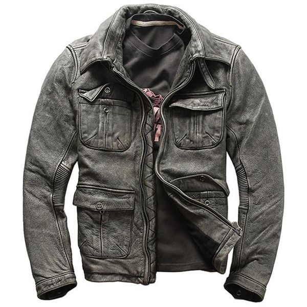 men's leather & faux old fashion distressed genuine mens jacket street style motorcycle suit coats men oversize outwear clothes winter, Black
men's leather & faux old fashion distressed genuine mens jacket street style motorcycle suit coats men oversize outwear clothes winter, Black
