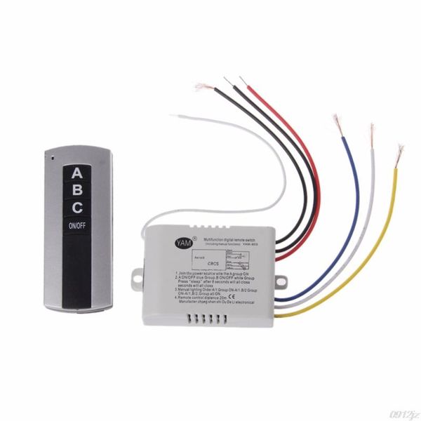 smart home control wireless 3 channel on/off lamp remote switch receiver transmitter drop ship tool
smart home control wireless 3 channel on/off lamp remote switch receiver transmitter drop ship tool