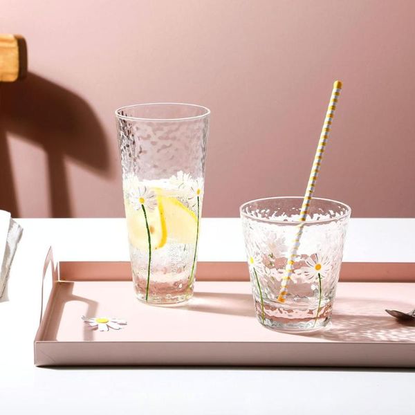 wine glasses 260/400ml high borosilicate hand-painted glass small daisy printed water cup transparent heat-resistant beverage tea cups
wine glasses 260/400ml high borosilicate hand-painted glass small daisy printed water cup transparent heat-resistant beverage tea cups