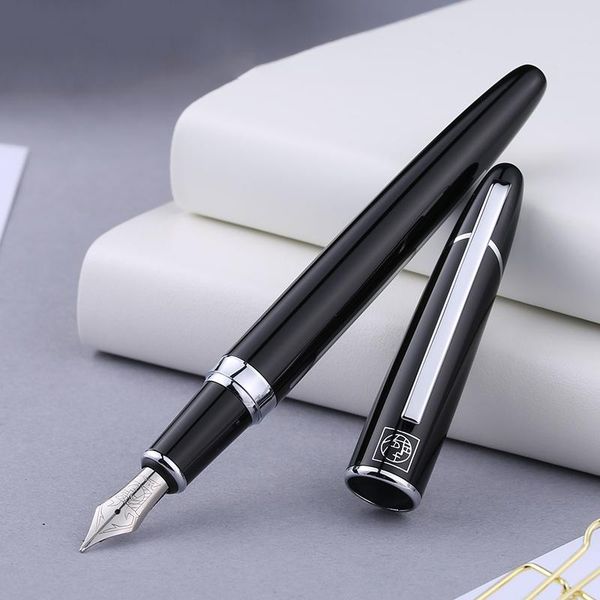 fountain pens pimio pen silver clip black metal iridium fine nib 0.5mm ink business office signature with gift box
fountain pens pimio pen silver clip black metal iridium fine nib 0.5mm ink business office signature with gift box