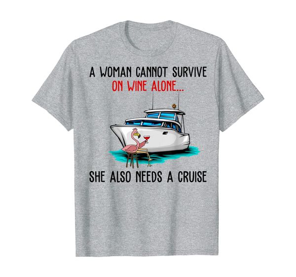 a woman cannot survive on wine alone.she also needs a cruise, White;black