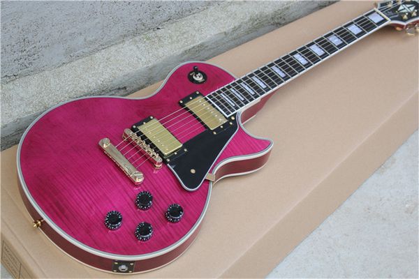 fire eagle lp custom electric guitar tiger pattern veneer purplish red body rosewood fingerboard factory direct sales 
fire eagle lp custom electric guitar tiger pattern veneer purplish red body rosewood fingerboard factory direct sales
