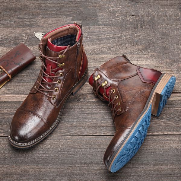 designer shoes american style men boots brand fashion comfortable ankle boots leather #al603c4, Black
designer shoes american style men boots brand fashion comfortable ankle boots leather #al603c4, Black