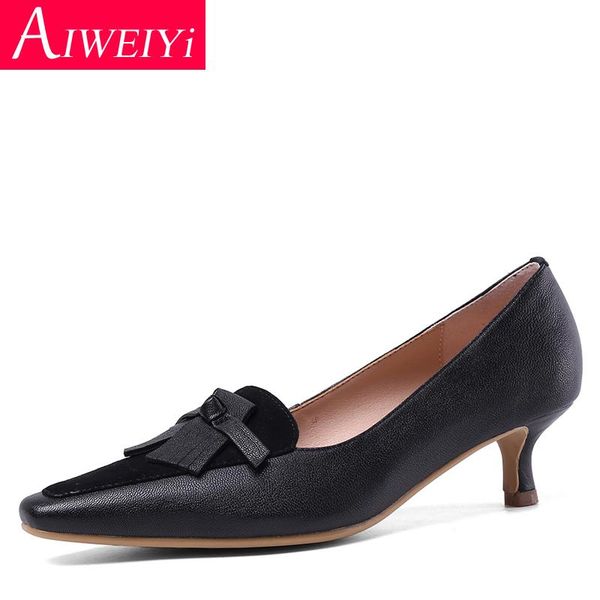 dress shoes women genuine leather sheep spike heels pointed toe pumps professional office career party, Black
dress shoes women genuine leather sheep spike heels pointed toe pumps professional office career party, Black