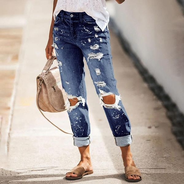 women's jeans fashion women pant pull-on vintage distressed ripped pencil pants lady casual trousers high street female denim, Blue
women's jeans fashion women pant pull-on vintage distressed ripped pencil pants lady casual trousers high street female denim, Blue