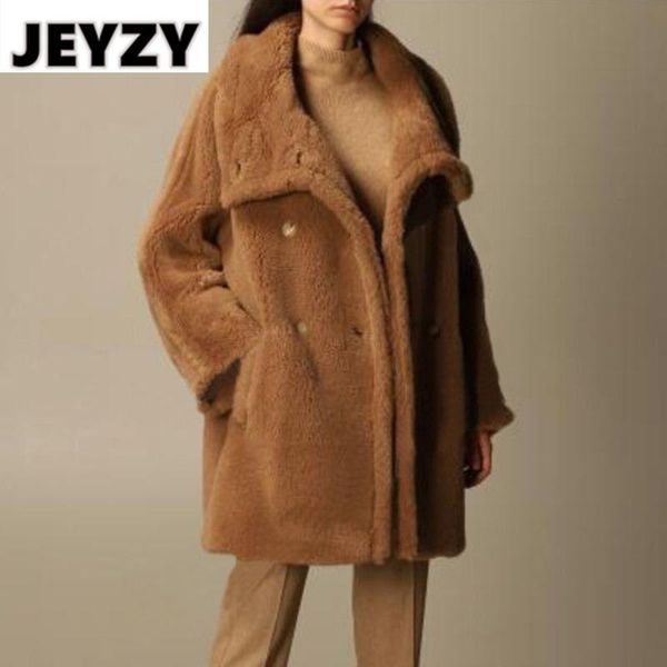 women's fur & faux fashion teddy bear jacket coat 2021 winter chic big collar coats warm padded jackets laides long outerwear, Black
women's fur & faux fashion teddy bear jacket coat 2021 winter chic big collar coats warm padded jackets laides long outerwear, Black
