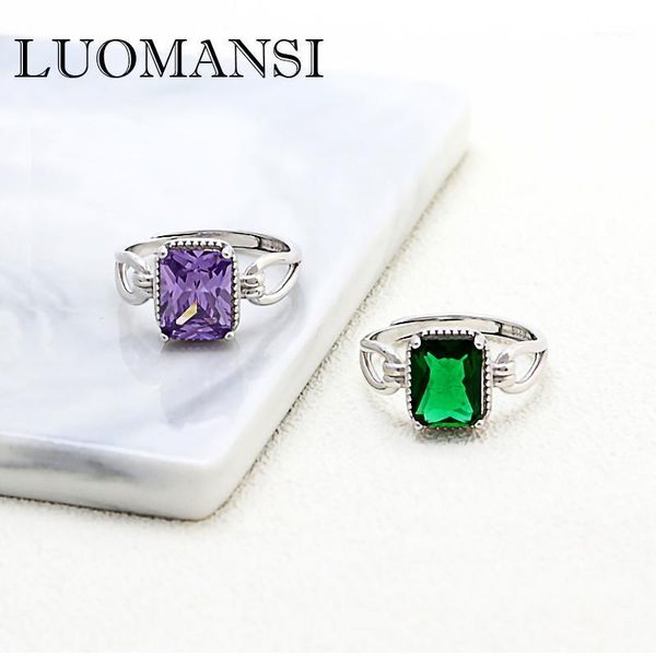 cluster rings luomansi 925 sterling silver ring for women 2021 rectangular amethyst zircon open fashion gemstone jewelry1, Golden;silver
cluster rings luomansi 925 sterling silver ring for women 2021 rectangular amethyst zircon open fashion gemstone jewelry1, Golden;silver