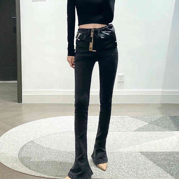 spring micro loudspeaker tight jeans waist high sweep the floor height pants full length woman 210427, Blue
spring micro loudspeaker tight jeans waist high sweep the floor height pants full length woman 210427, Blue