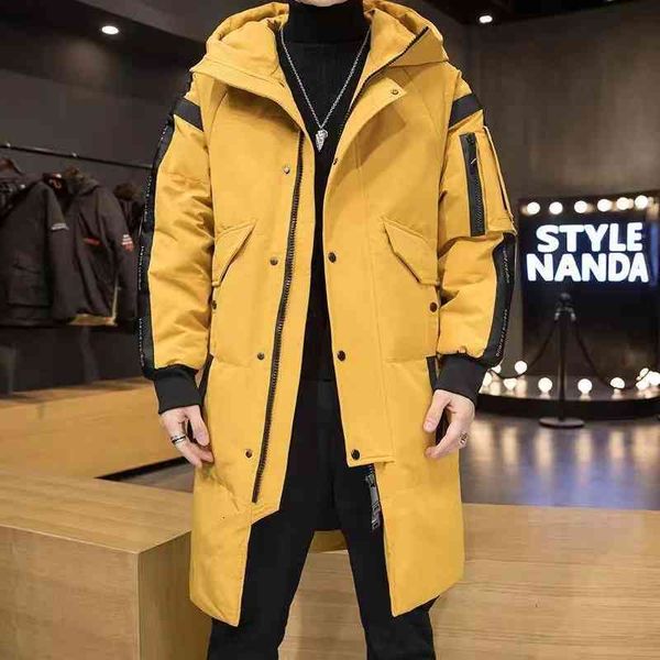 men's down jacket over the knee pie overcome medium length classic luxury snow anti-cold white duck coat tide warm jacket.qu, Black
men's down jacket over the knee pie overcome medium length classic luxury snow anti-cold white duck coat tide warm jacket.qu, Black