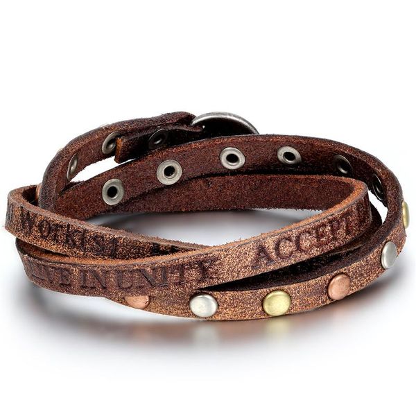 tennis men jewelry brown leather bracelets with rivet charm multilayer bracelet & bangles gifts 8.3 inch, Golden;silver
tennis men jewelry brown leather bracelets with rivet charm multilayer bracelet & bangles gifts 8.3 inch, Golden;silver