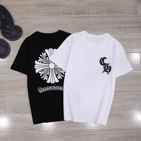 fashion outlet 21ss chrome 21ss tide ch horseshoe cross embroidered leather short sleeve men's and women's loose casual t-shirt, White;black
fashion outlet 21ss chrome 21ss tide ch horseshoe cross embroidered leather short sleeve men's and women's loose casual t-shirt, White;black