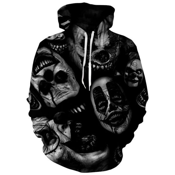 horror clown personality design men's 3d printed hoodie visual impact party punk gothic round neck sweatshirt hoodie, Black
horror clown personality design men's 3d printed hoodie visual impact party punk gothic round neck sweatshirt hoodie, Black