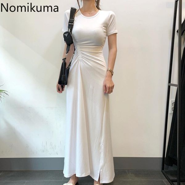 nomikuma dress summer new short sleeve o-neck women dreses korean drawstring pleated slim waist bodycorn vestidos 6g239 210427, Black;gray
nomikuma dress summer new short sleeve o-neck women dreses korean drawstring pleated slim waist bodycorn vestidos 6g239 210427, Black;gray