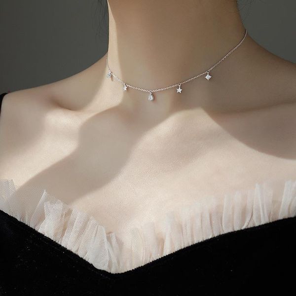 chokers star drop tassel necklace female tide simple fashion versatile clavicle chain short, Golden;silver
chokers star drop tassel necklace female tide simple fashion versatile clavicle chain short, Golden;silver