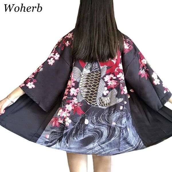women's blouses & shirts woherb 2021 kimono harajuku blouse print animal summer sun protection clothing japanese bathrobe caidigan bl, White
women's blouses & shirts woherb 2021 kimono harajuku blouse print animal summer sun protection clothing japanese bathrobe caidigan bl, White