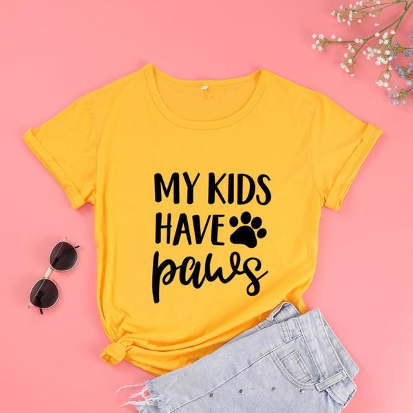 women's t-shirt my kids have paws dog mom cotton women tshirt funny letter print short sleeve kawaii shirt mama female clothing o neck, White
women's t-shirt my kids have paws dog mom cotton women tshirt funny letter print short sleeve kawaii shirt mama female clothing o neck, White