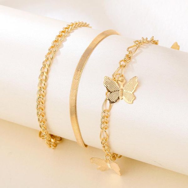 anklets european and american creative alloy metal anklet set with ins multi-layer chain butterfly pendant for female, Red;blue
anklets european and american creative alloy metal anklet set with ins multi-layer chain butterfly pendant for female, Red;blue