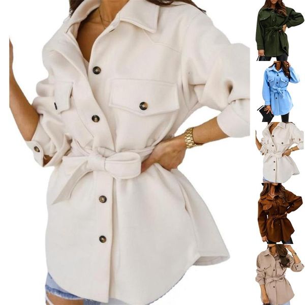 women's wool & blends woolen coat women fashion solid mid length lace up coats ladies casual winter warm overcoat streetwear jacket, Black
women's wool & blends woolen coat women fashion solid mid length lace up coats ladies casual winter warm overcoat streetwear jacket, Black