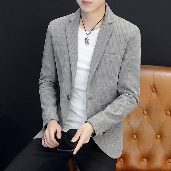 men's suits & blazers hoo 2022 autumn and winter thickened simple fashion suit youth corduroy leisure blazer, White;black
men's suits & blazers hoo 2022 autumn and winter thickened simple fashion suit youth corduroy leisure blazer, White;black