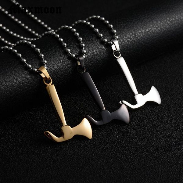pendant necklaces maxmoon jewelry men's simple axe necklace stainless steel black woodcutter for male long, Silver
pendant necklaces maxmoon jewelry men's simple axe necklace stainless steel black woodcutter for male long, Silver