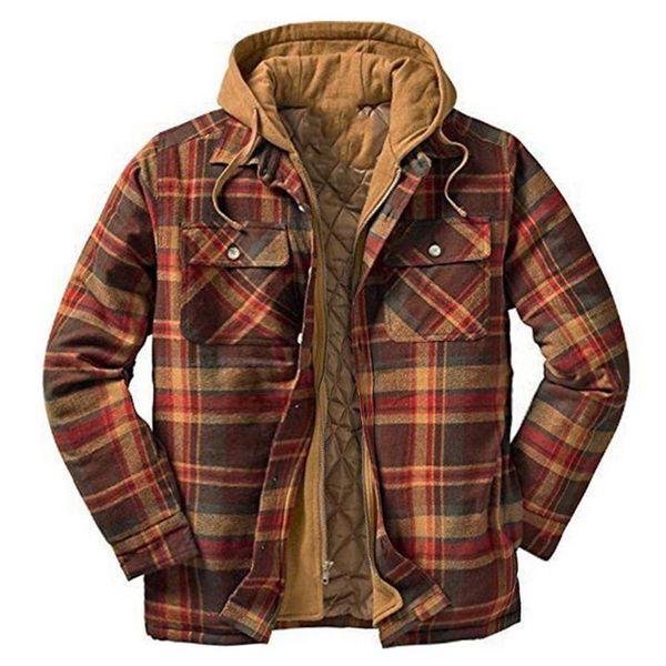 men's jackets fashion fake two plaid lapel jacket autumn and winter pocket hooded padded loose plus size shirt blouse outwear m-4xl, Black;brown
men's jackets fashion fake two plaid lapel jacket autumn and winter pocket hooded padded loose plus size shirt blouse outwear m-4xl, Black;brown