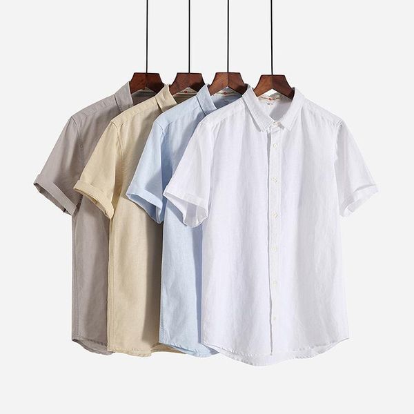 men's casual shirts sale linen men' fashion summer solid color cotton short sleeve shirt men turn-down collar dress male1, White;black
men's casual shirts sale linen men' fashion summer solid color cotton short sleeve shirt men turn-down collar dress male1, White;black