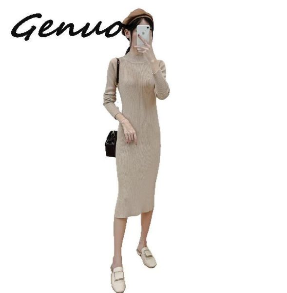 casual dresses genuo 2021 autumn winter women long knitted dress plain basic elastic split bodycon turtleneck sweater, Black;gray
casual dresses genuo 2021 autumn winter women long knitted dress plain basic elastic split bodycon turtleneck sweater, Black;gray