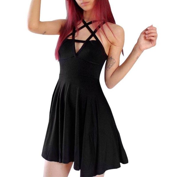 casual dresses womens gothic vintage romantic mini black dress hollow out halter bandage pentagram star sleeveless slim party clubwear, Black;gray
casual dresses womens gothic vintage romantic mini black dress hollow out halter bandage pentagram star sleeveless slim party clubwear, Black;gray