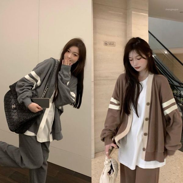 women's wool & blends casual fashion suit female spring and autumn 2021 korean cardigan sweater jacket net red two-piece ins tide, Black
women's wool & blends casual fashion suit female spring and autumn 2021 korean cardigan sweater jacket net red two-piece ins tide, Black