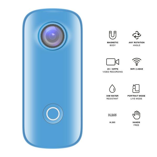 telescopes c100+ mini action camera 2k 30fps video digital h.265 wifi connection with waterproof case back clip lanyard
telescopes c100+ mini action camera 2k 30fps video digital h.265 wifi connection with waterproof case back clip lanyard