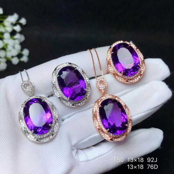 charming big size amethyst ring and necklace jewelry set women real 925 silver birthstone good color gold plated girl gift bracelet, earring, Black
charming big size amethyst ring and necklace jewelry set women real 925 silver birthstone good color gold plated girl gift bracelet, earring, Black