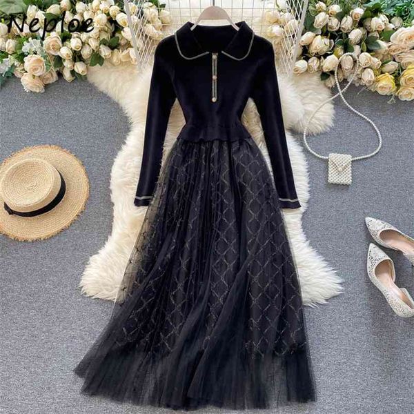 neploe elegant lace patchwork mesh dress women high waist hip a line vestidos winter new pullover long sleeve robe femme 210423, Black;gray
neploe elegant lace patchwork mesh dress women high waist hip a line vestidos winter new pullover long sleeve robe femme 210423, Black;gray