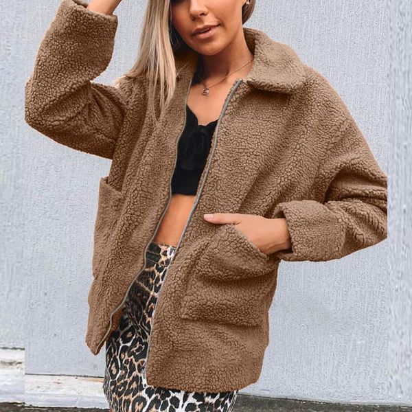 women's fur & faux elegant coat women fashion autumn winter warm solid color jacket female plush coats casual outerwear overcoat#g, Black
women's fur & faux elegant coat women fashion autumn winter warm solid color jacket female plush coats casual outerwear overcoat#g, Black