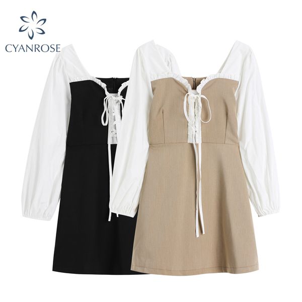 autumn women dress vintage elegant korean style all-match high waist a-line french v-neck slim sweet retro dress female 210417, Black;gray
autumn women dress vintage elegant korean style all-match high waist a-line french v-neck slim sweet retro dress female 210417, Black;gray