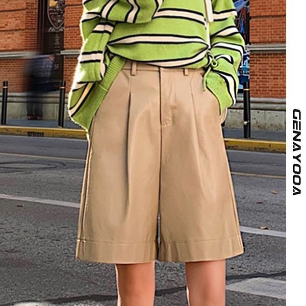genayooa korean plus size biker women casual high waist leather oversize black autumn pu spring winter shorts 210417, White;black
genayooa korean plus size biker women casual high waist leather oversize black autumn pu spring winter shorts 210417, White;black